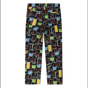 ⛳️ LoudMouth🏌️‍♂️Happy Hour Golf Pants 40/32 NWT Barware Retro
